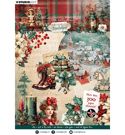 Studio Light Die-cut Paper Pad Paper elements Festive Nostalgia nr.251