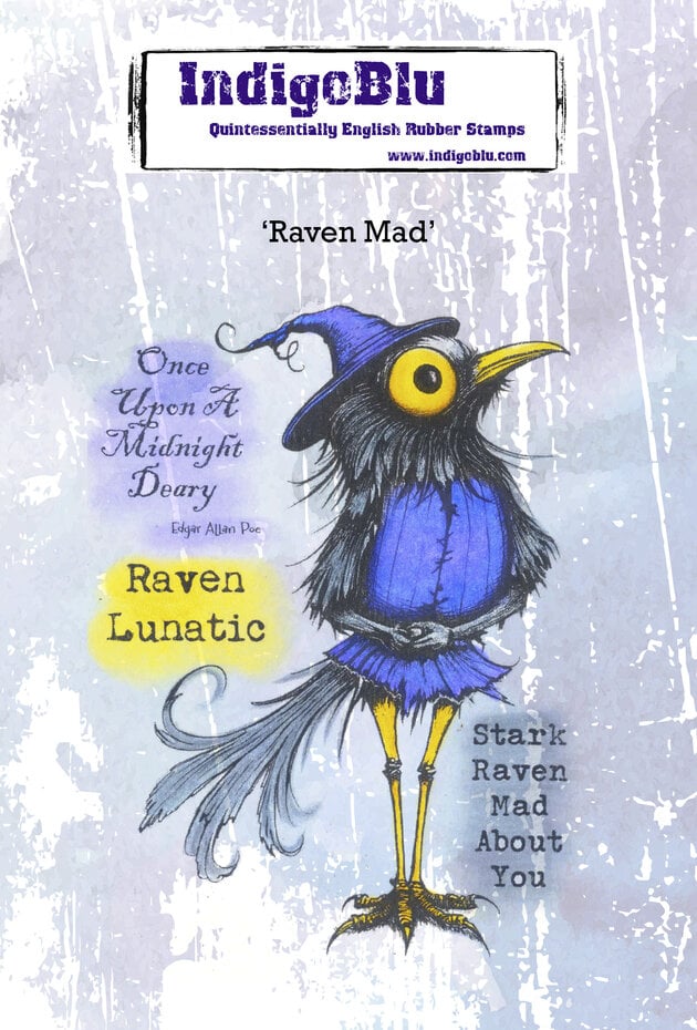 IndigoBlu - Raven Mad A6 Rubber Stamps