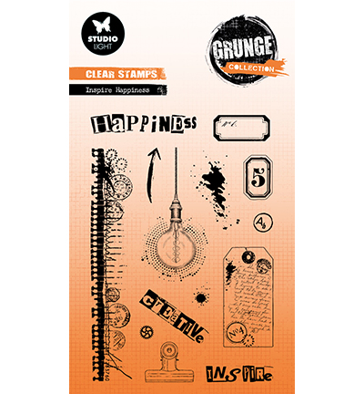 Studio Light Clear Stamp -  Inspire Happiness Grunge Collection nr.737