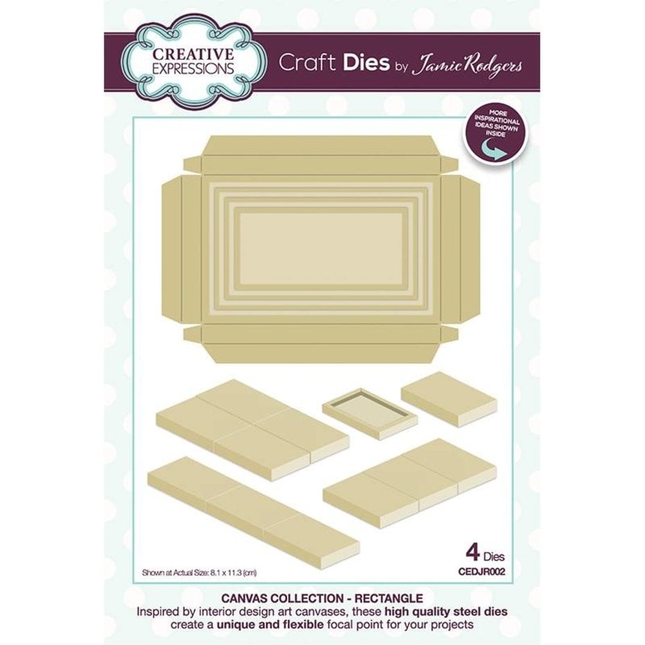 Creative Expressions Jamie Rodgers Craft Die Canvas Collection Rectangle