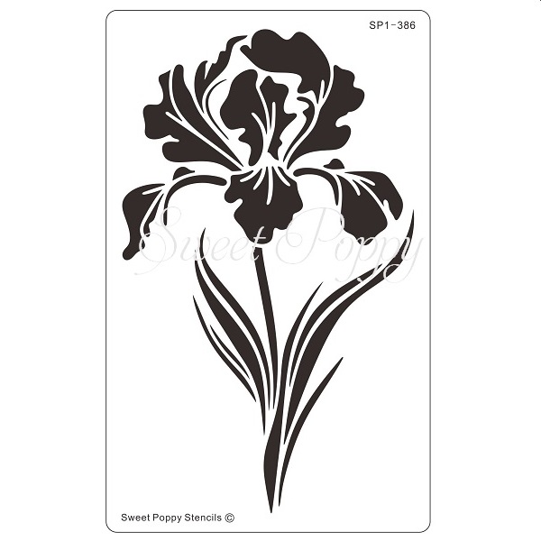 Sweet Poppy Stencil: Iris