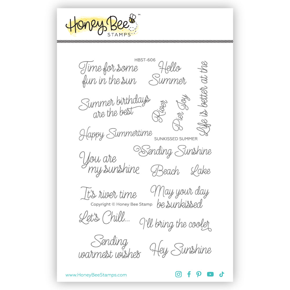 Honey Bee - Sunkissed Summer - 4x6 Stamp Set 