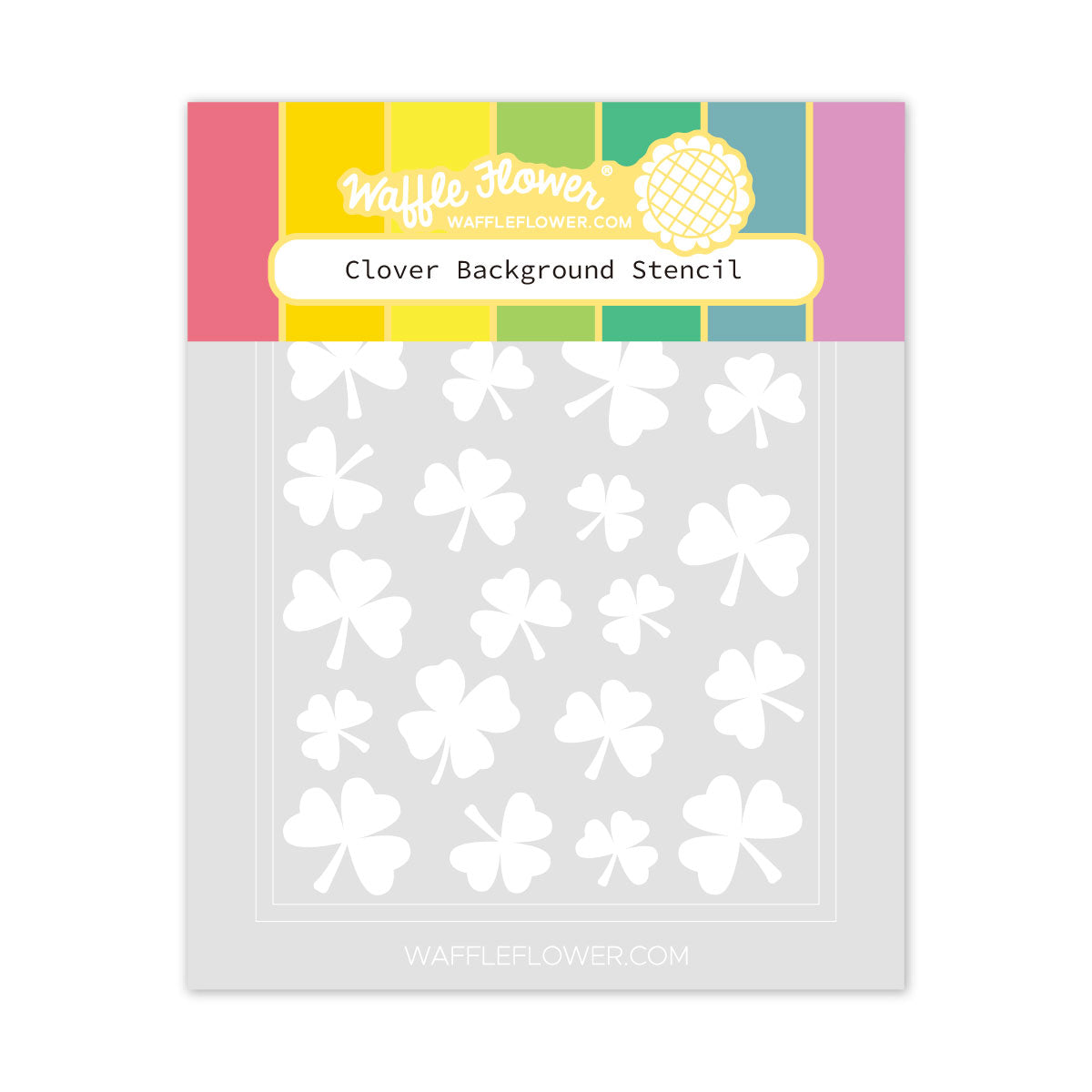 Waffle Flower - Clover Background Stencil