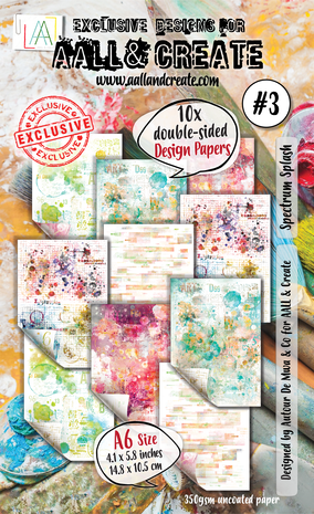 AALL & Create Design Paper Spectrum Splash A6 