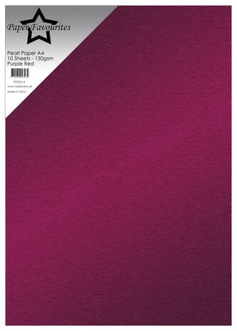Paper Favourites - Purple Red A4 Pearl Paper 140gsm (10pcs)