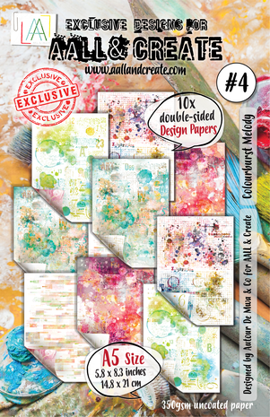 AALL & Create Design Paper Colourburst Melody A5 