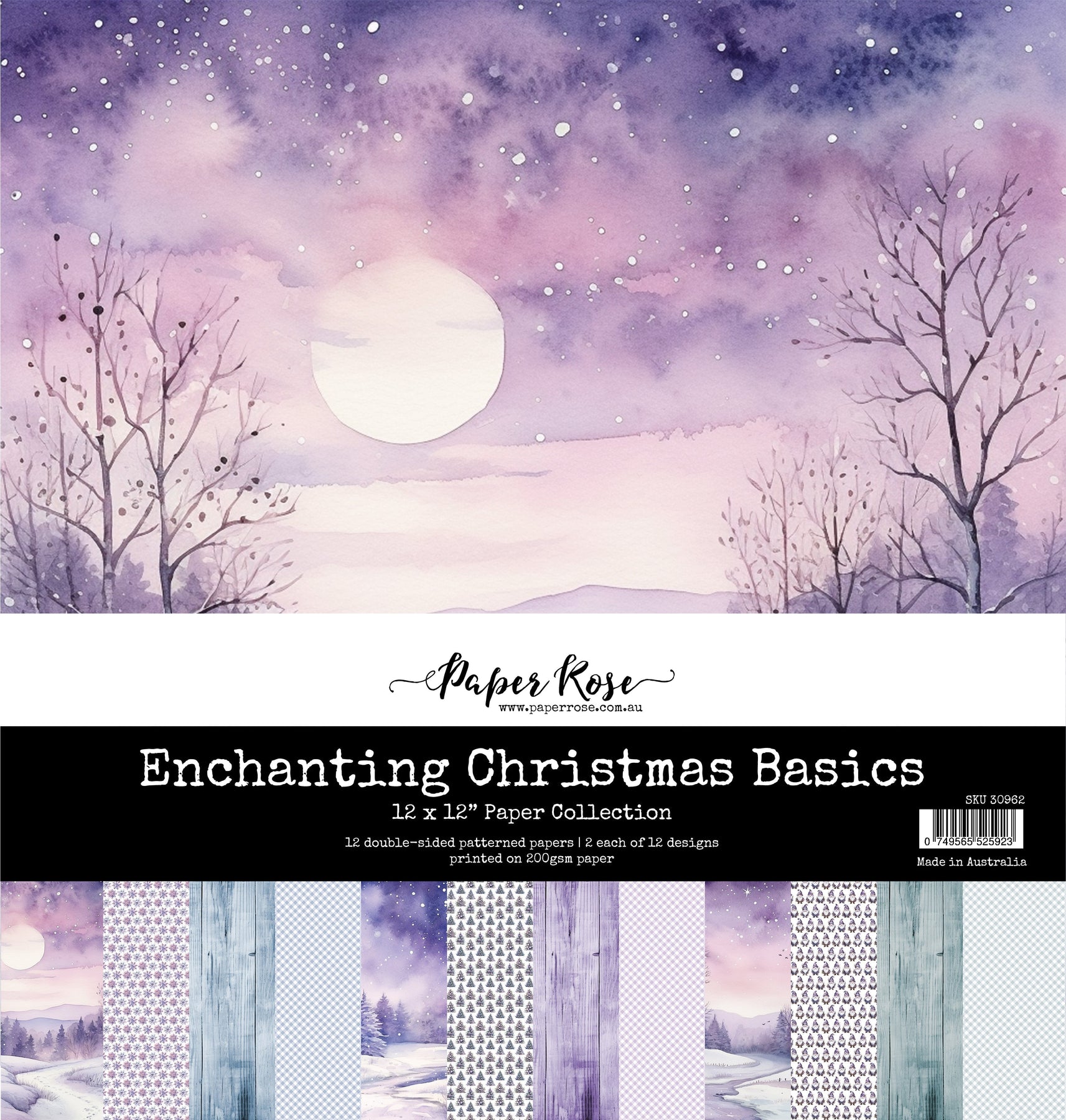 Paper Rose - Enchanting Christmas Basics 12x12 Paper Collection