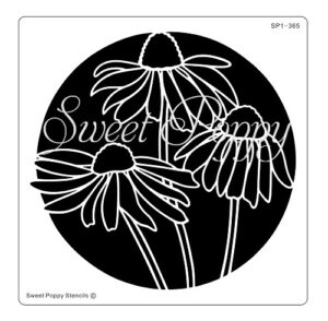 Sweet Poppy Stencil: Echinacea Circle