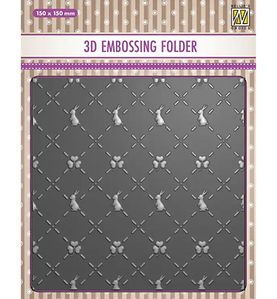 Nellie Choice 3D Embossing Folder - Bunny's and Clovers