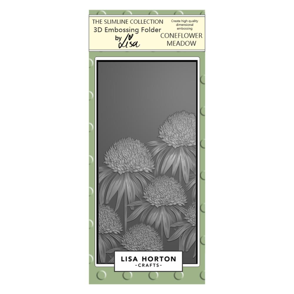 Lisa Horton Crafts DL Embossing Folder -  Coneflower Meadow 