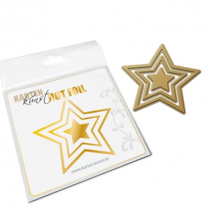 Karten-Kunst Hot Foil Plate  - Nested Stars