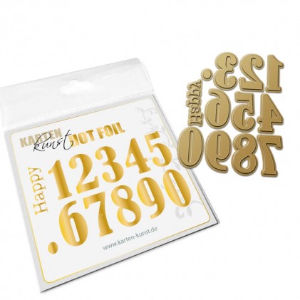 Karten-Kunst Hot Foil Plate  - Happy Numbers