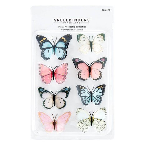 Spellbinders - Floral Friendship Dimensional Stickers Butterfly (8pcs) 