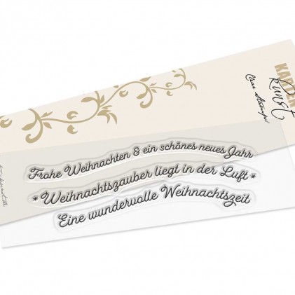  Karten-Kunst Clear Stamps KK-0255 - Geschwungene Sprüche Weihnachten