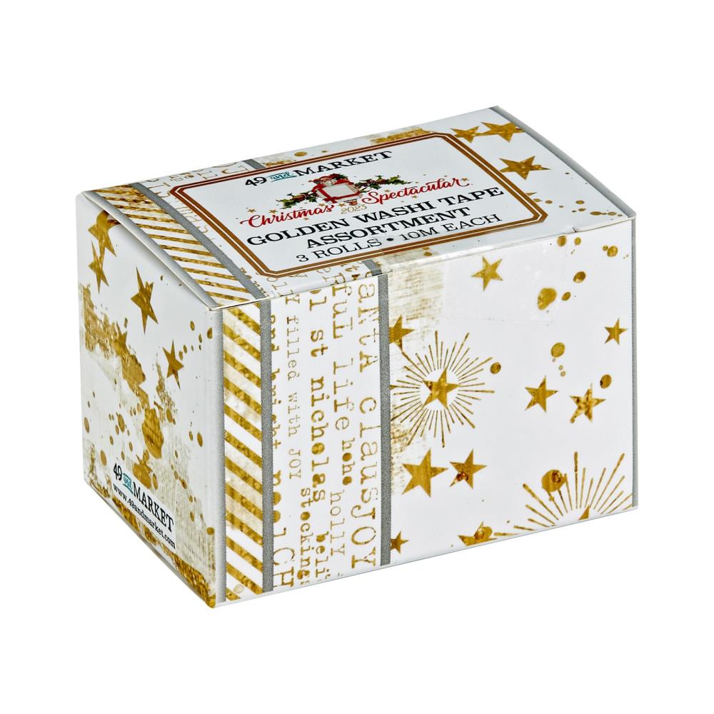 49 And Market Washi Tape Set 3/Pkg - Golden, Christmas Spectacular 