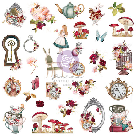 Prima Marketing - Lost In Wonderland Ephemera (58pcs)