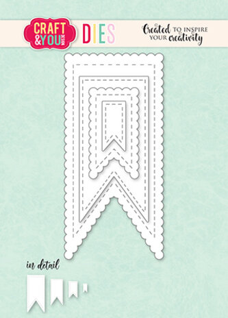 Craft & You Design - Biscuit Pennants Set Dies