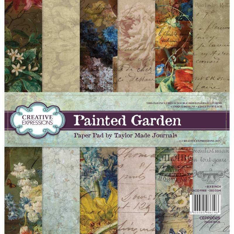 Creative Expressions Taylor Made Journals Painted Garden 8 in x 8 in Paper Pad