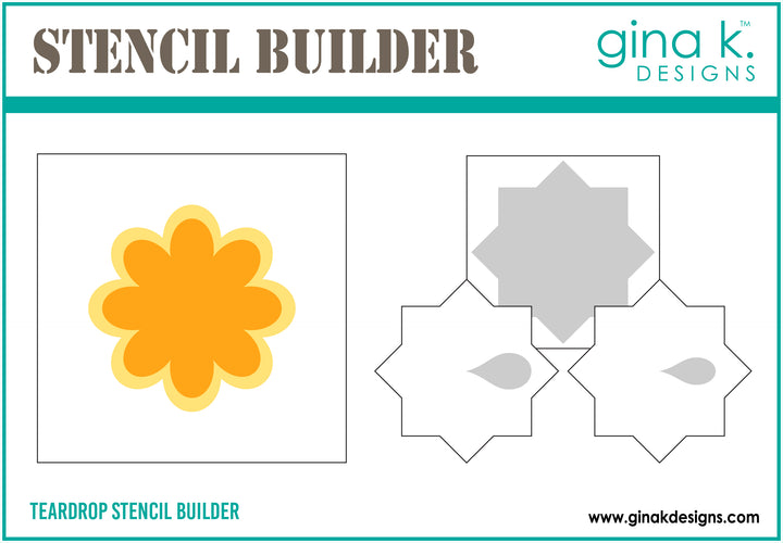 Gina K Designs - STENCIL- Teardrop Stencil Builder