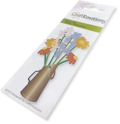 CraftEmotions Die - Kohlekübel mit Blumenzweigen