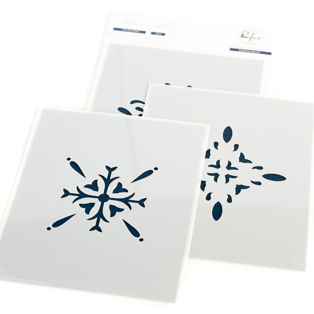 Pinkfresh Studio Stencils - Folk Snowflake 