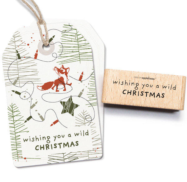 cats on appletrees - Stempel Wild Christmas