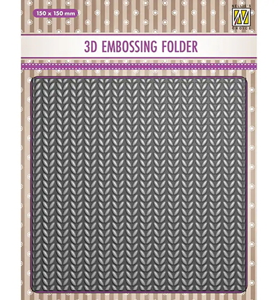 Nellie Choice 3D Embossing Folder - Knitting