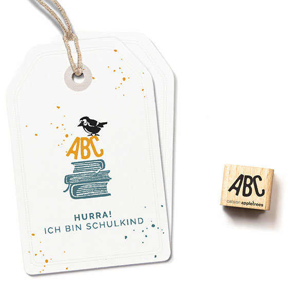 Cat on Appletrees - Ministempel ABC