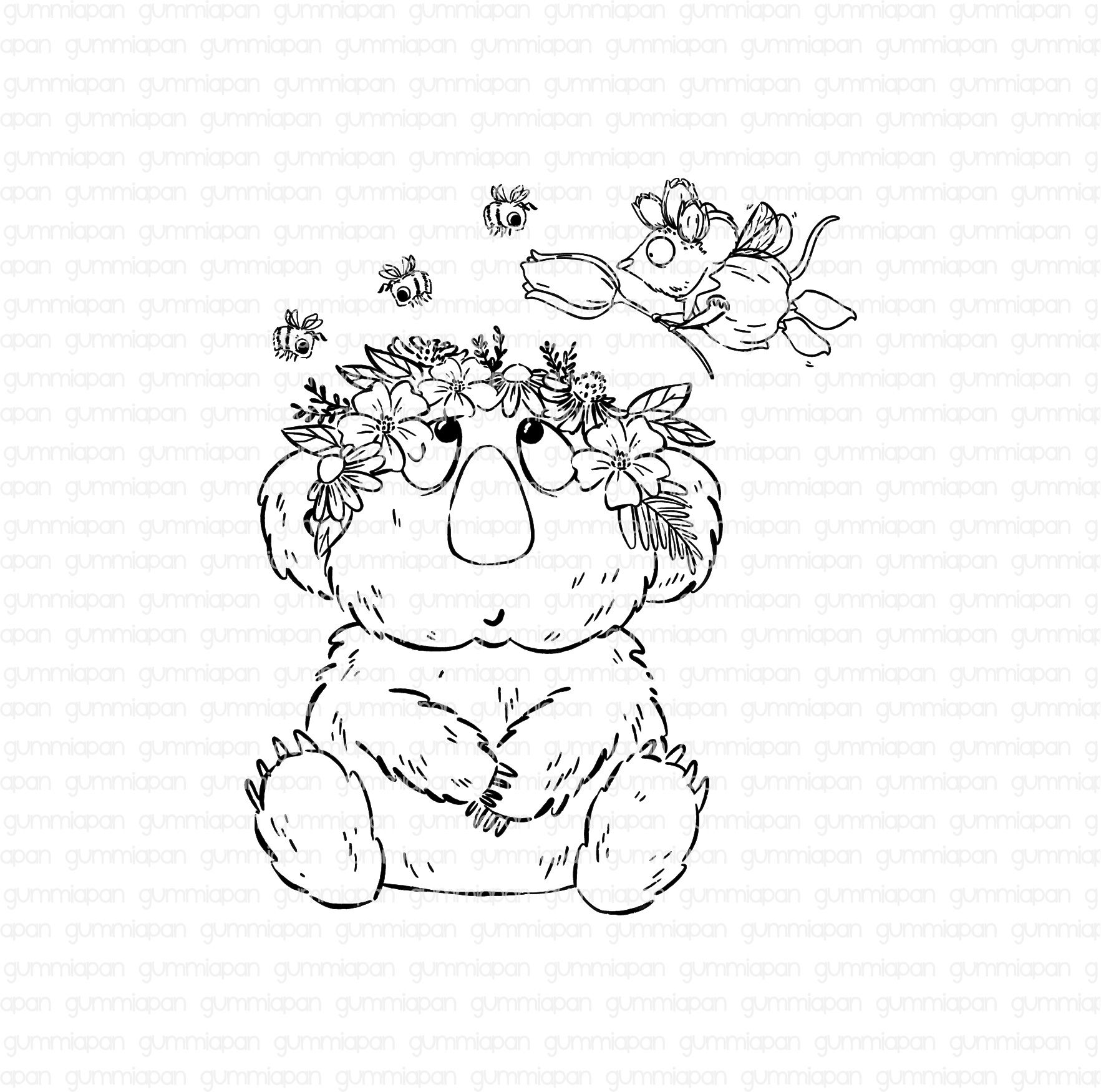 Gummiapan - Koala Flower Crown