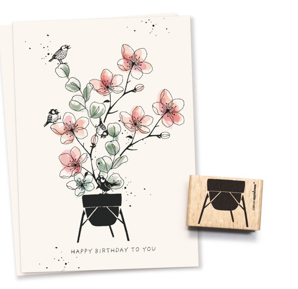 cats on appletrees - Stempel Blumentopf 2