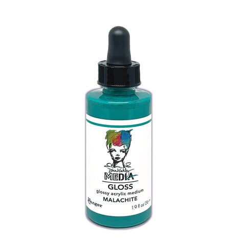 Ranger Dina Wakley MEdia Gloss Dropper Style Malachite 1.9 fl oz 