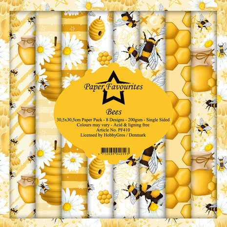 paper-favourites-bees-12x12-inch-paper-pack-pf410