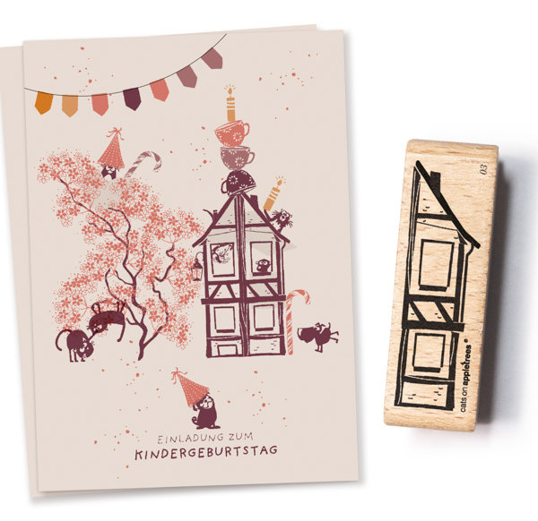 cats on appletrees - Stempel Haus 3 - Fachwerk