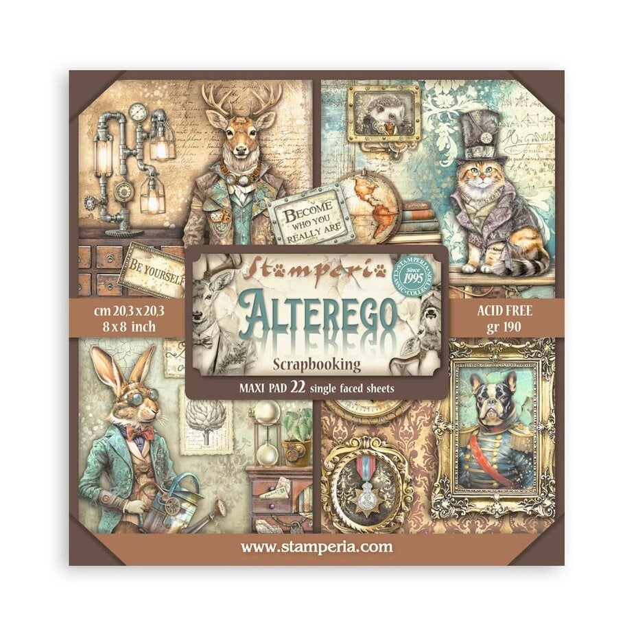 Stamperia - Alterego 8x8 Inch Paper Pack Maxi (Single Face)