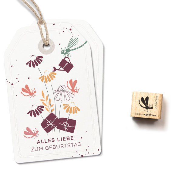 cats on appletrees - Ministempel Libelle Anneliese