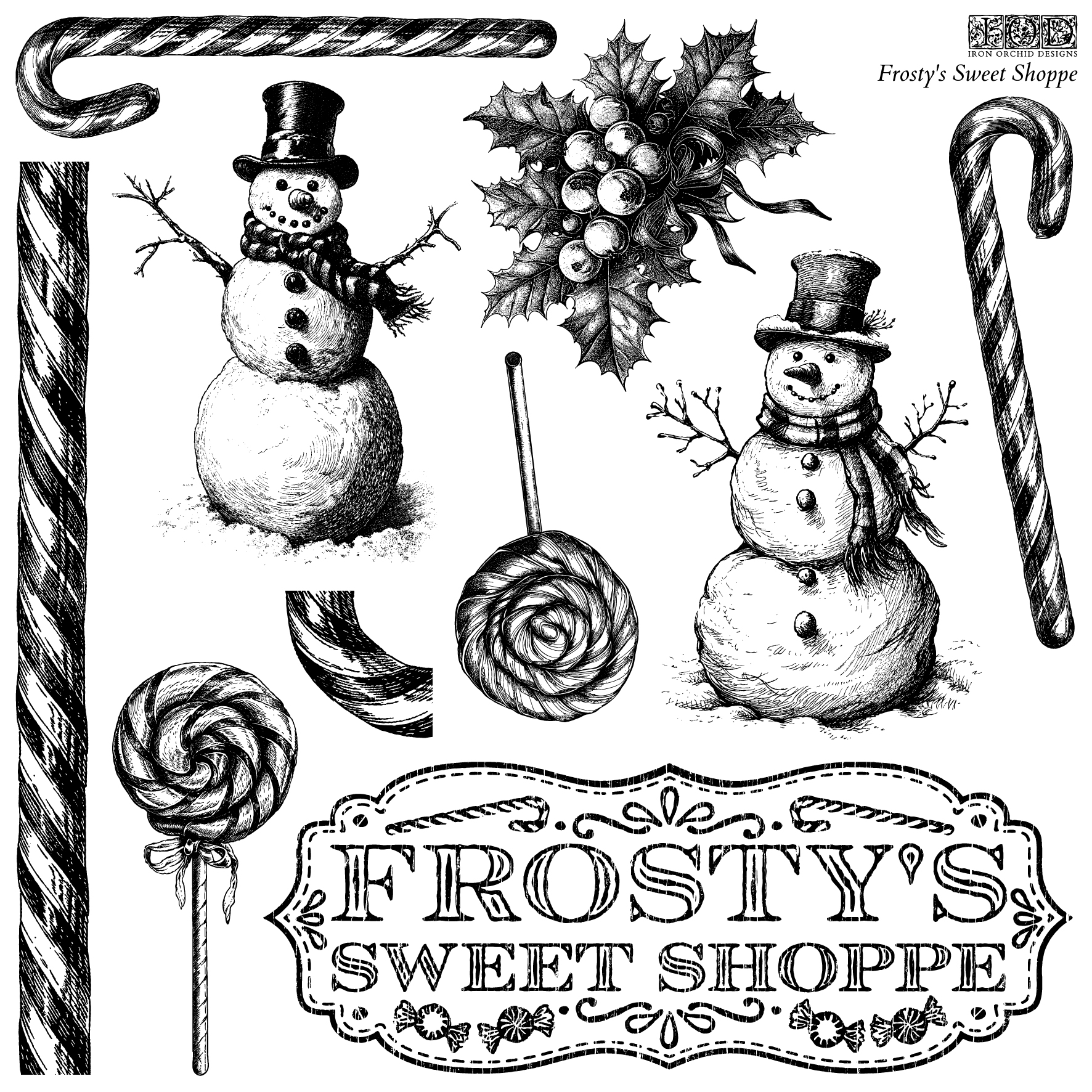 IOD - Stamps 30x30 cm - Frosty’s sweet shoppe