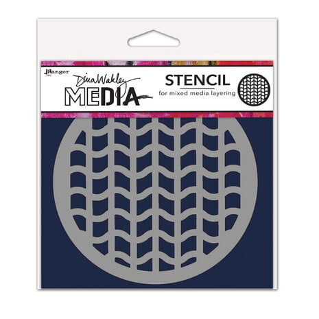 Dina Wakeley MEdia Stencils Tire Tracks Coaster