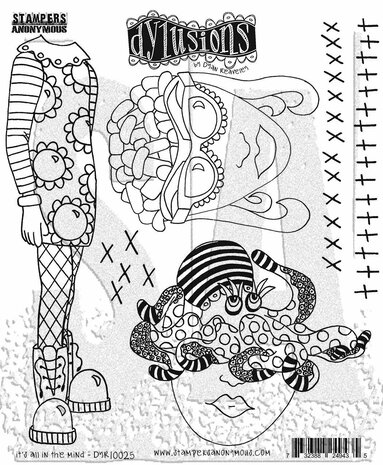 Stampers Anonymous - It's All In The Mind Dylusions Cling Stamps