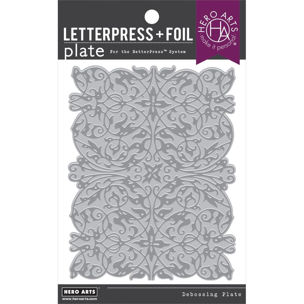 Hero Arts - Lacy Filigre Letterpress + Foil Plate ( 