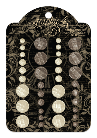 Graphic 45  - Antique Jewel Set Ivory & Champagne