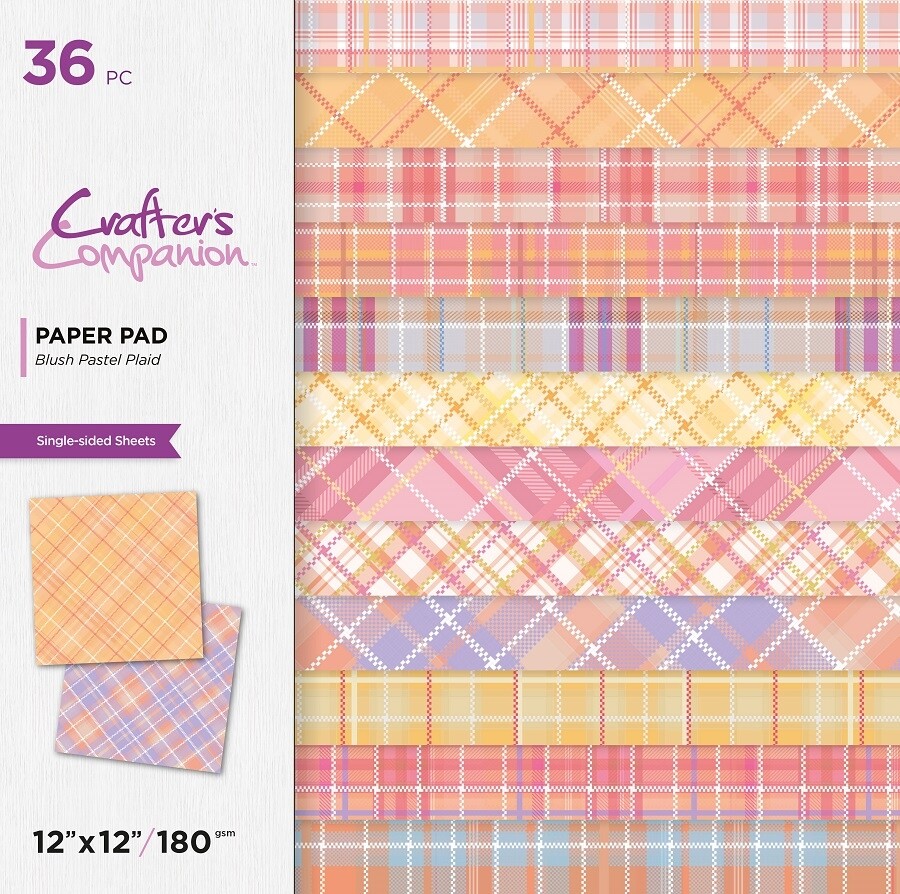 CC - Blush Pastel Plaid - Paperpad 30x30 cm