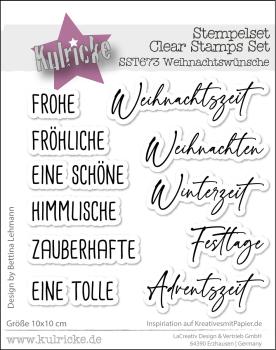 Kulricke Stempel "Weihnachtswünsche" Clear Stamp