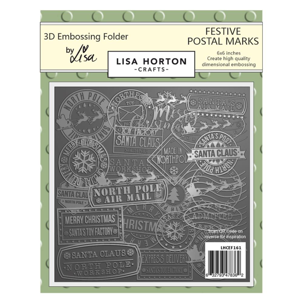 Lisa Horton Crafts Embossing Folder - Postal Marks North Pole