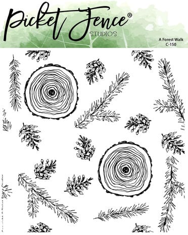 Picket Fence Studios - A Forest Walk 4x4 Inch Clear Stamps