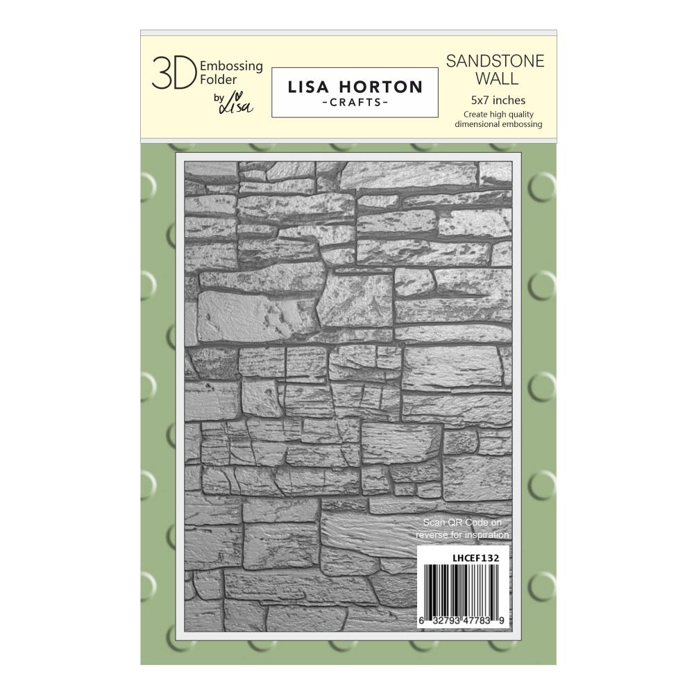 Lisa Horton Crafts Embossing Folder 5"X7" -  Sandstone Wall 