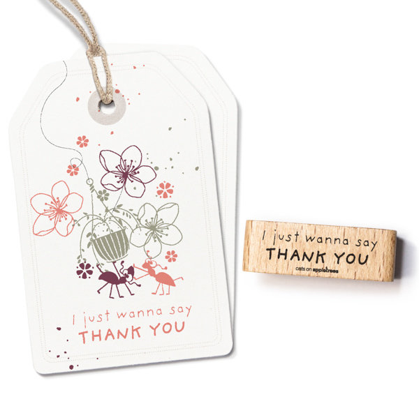 cats on appletrees - Stempel Just Wanna say thank you