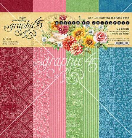 Graphic 45 - Season to Celebrate 12x12 Inch Patterns & Solids Pack