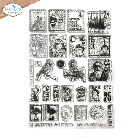 Elizabeth Craft  - Winter Bliss Stamps December Postage Stamps