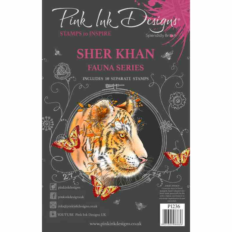 Pink Ink Designs Sher Khan 6 in x 8 in Clear Stamp Set