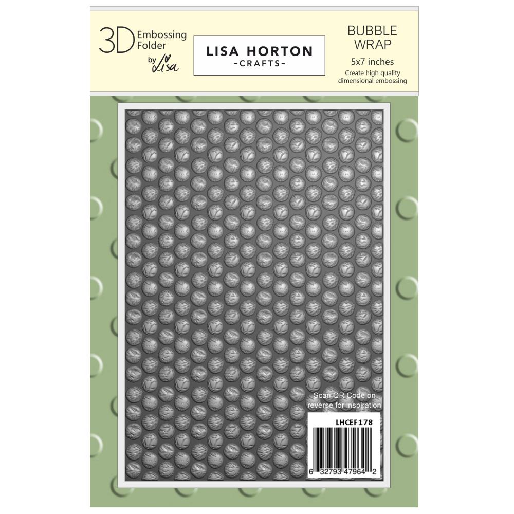 Lisa Horton Crafts Embossing Folder 5"X7" - Bubble Wrap